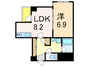 リバティープラザ呉服町の物件間取画像